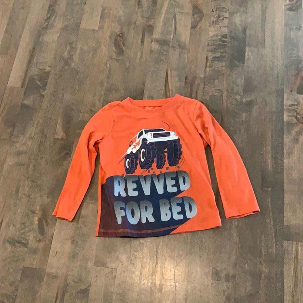 Carter’s “Revved for Bed” monster truck pj shirt